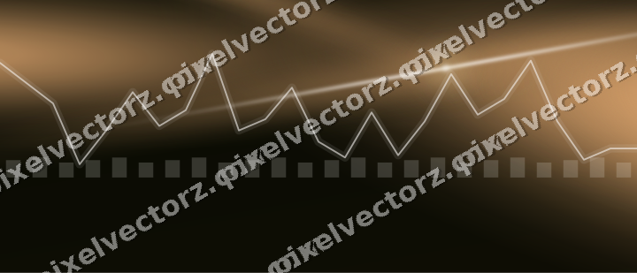 Glowing neon chart background in amber and orange
