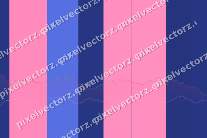 Glowing neon chart background in pink and blue