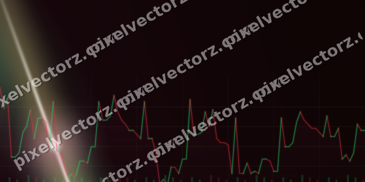 Glowing neon chart background in pink and green