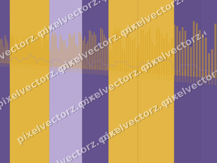 Glowing neon chart background in amber and purple