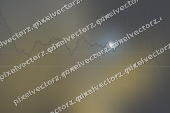 Glowing neon chart background in amber and grey