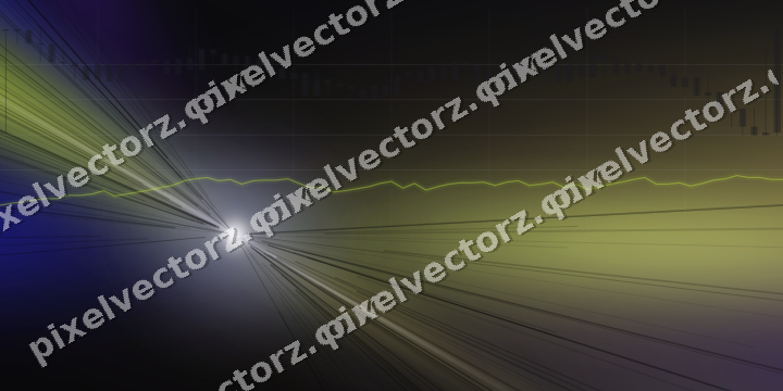 Glowing neon chart background in blue and purple