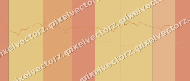 Glowing neon chart background in orange and amber