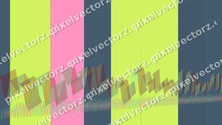 Glowing neon chart background in lime and amber
