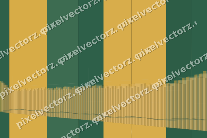 Glowing neon chart background in amber and green