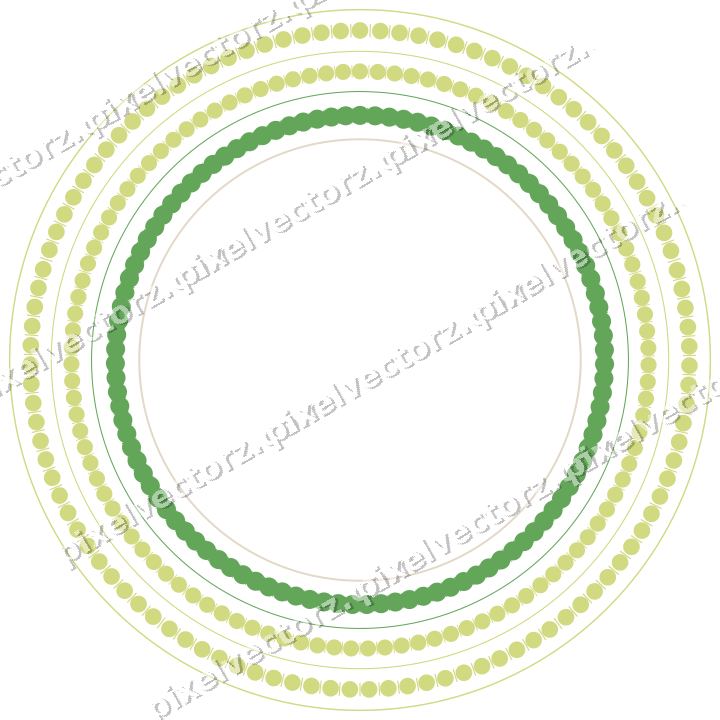 Decorative line art frame in lime and yellow with oval and beaded line