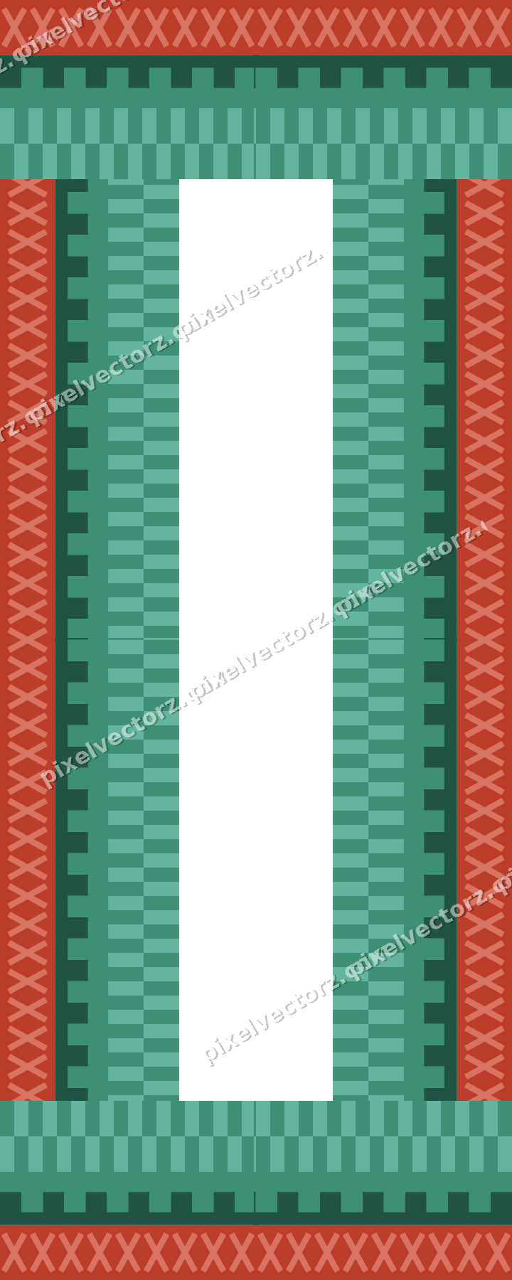 Decorative picture frame border in amber and green with cross band
