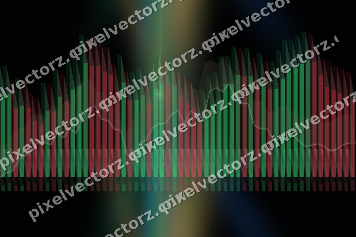 Nahtloser Neon Diagramm Hintergrund in Bernstein und Grün