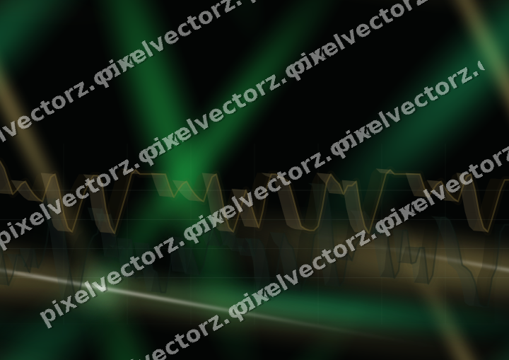 Nahtloser Neon Diagramm Hintergrund in Grün und Bernstein