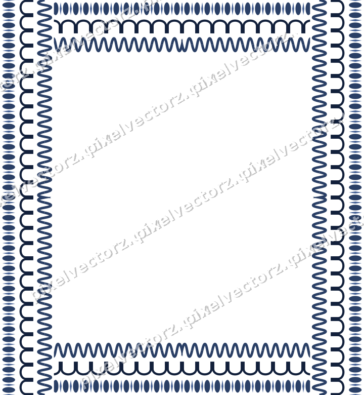 Decorative picture frame border in dark blue with egg and dart
