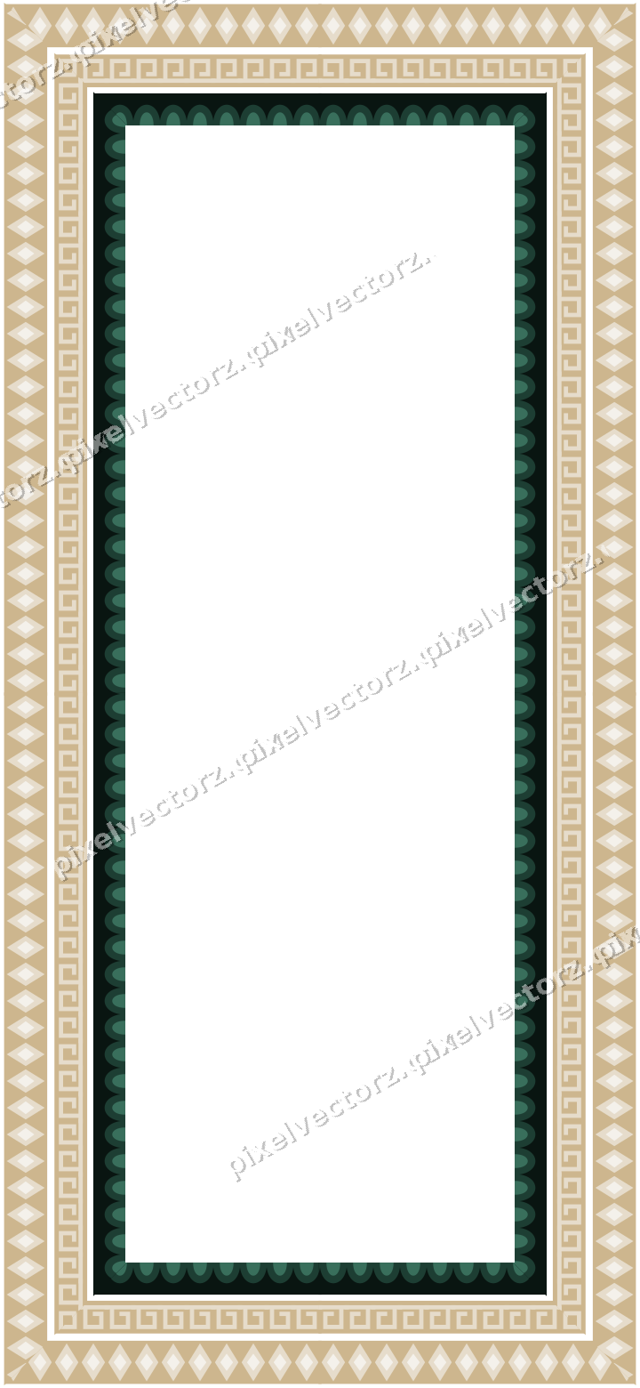Decorative picture frame border in dark red with greek key