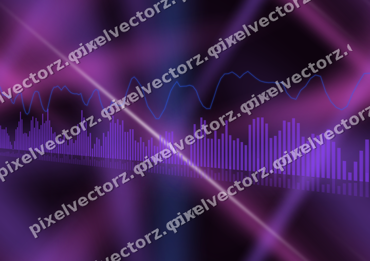 Nahtloser Neon Diagramm Hintergrund in Violett und Blau
