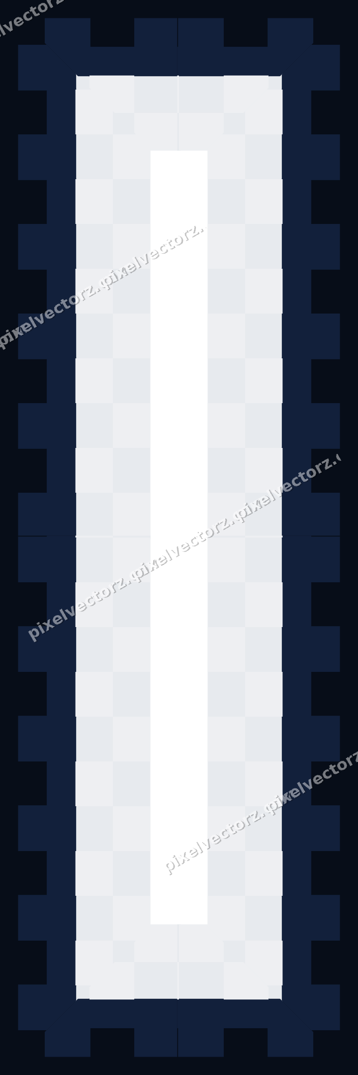 Decorative picture frame border in dark blue and white with step band