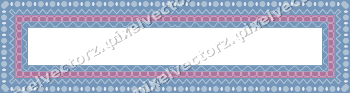 Decorative picture frame border in purple and blue with arcade frieze