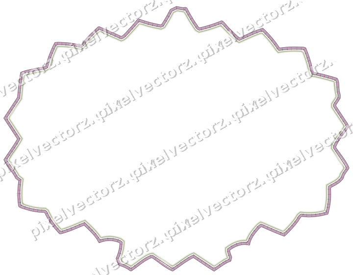 Decorative line art frame in dark magenta and lime with label plaque