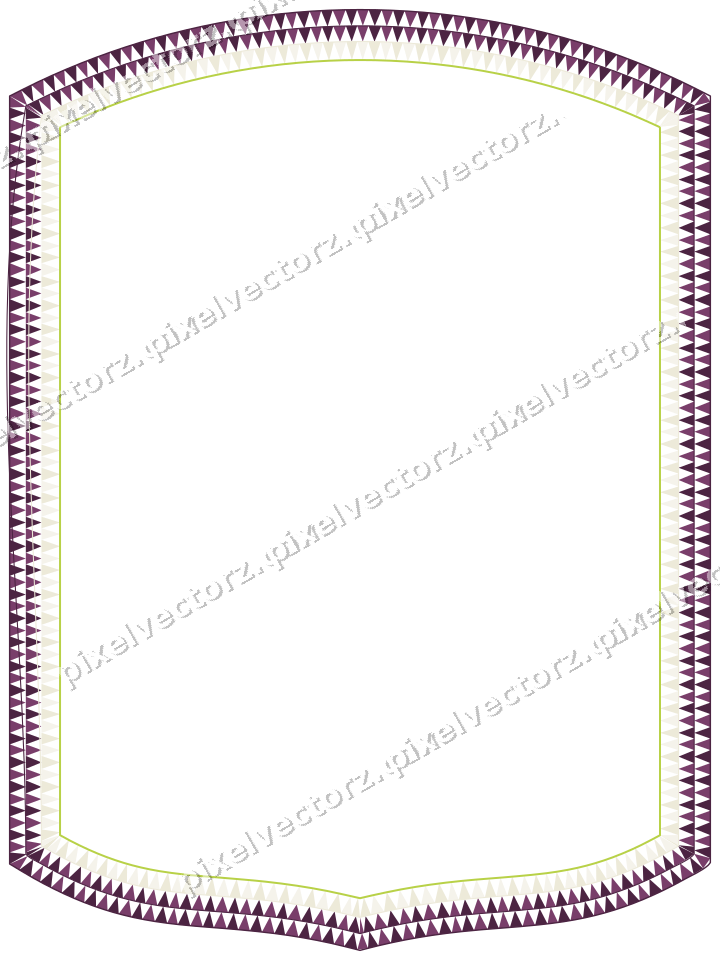 Decorative line art frame in dark magenta and lime with label plaque