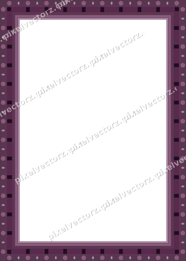 Decorative picture frame border in dark magenta with bead and reel
