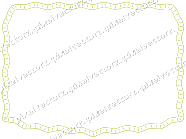 Decorative line art frame in lime and yellow with label plaque