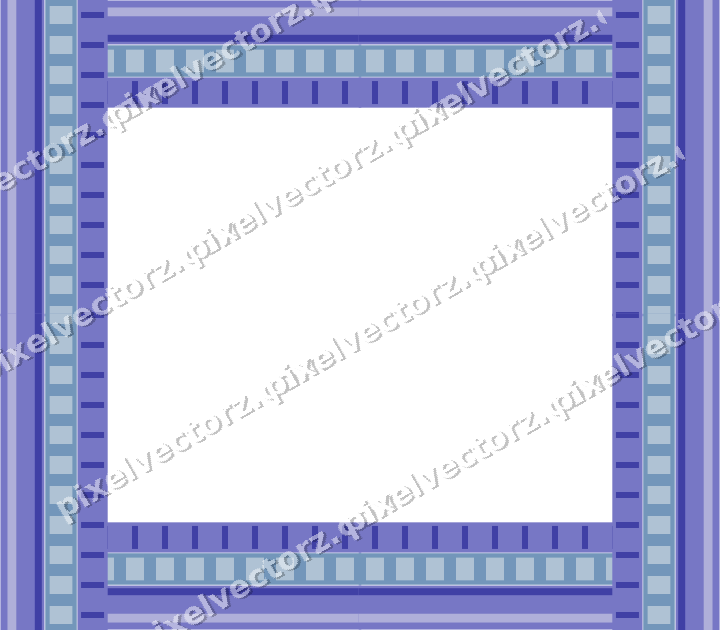 Decorative picture frame border in purple and blue with dentil