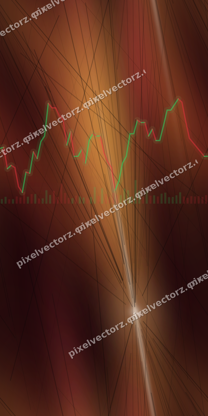 Nahtloser Neon Diagramm Hintergrund in Orange und Bernstein