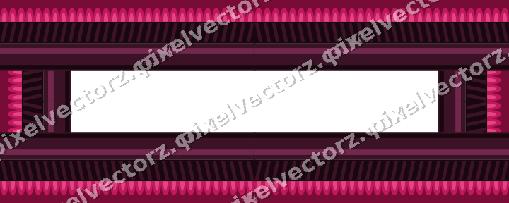 Decorative picture frame border in lime and pink with diagonal band