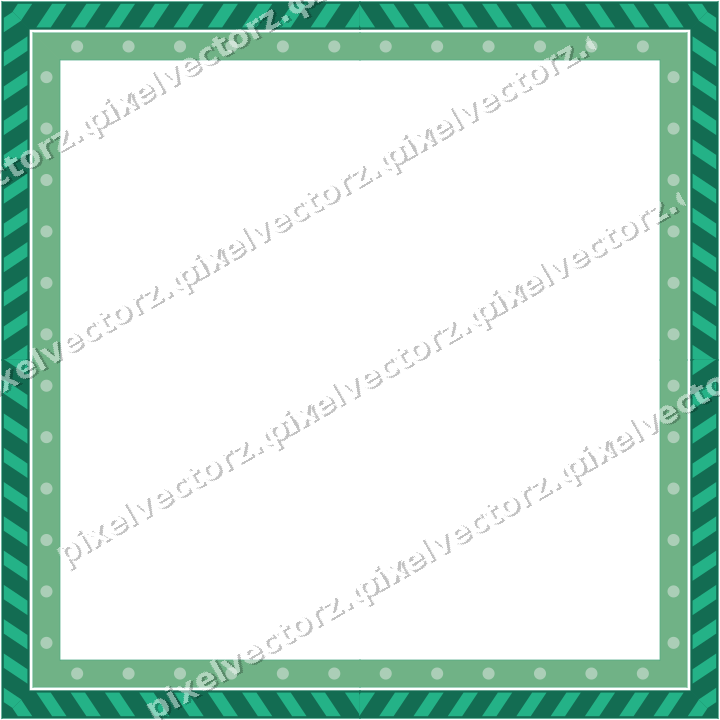 Decorative picture frame border in green and teal with diagonal band