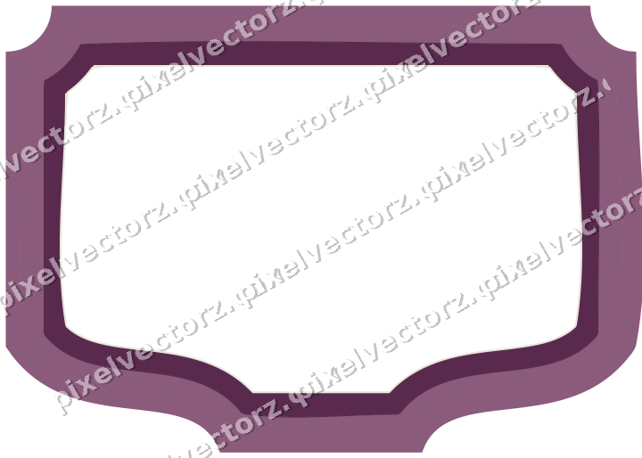 Decorative line art frame in dark magenta and lime with label plaque