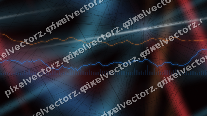 Nahtloser Neon Diagramm Hintergrund in Blau und Rot