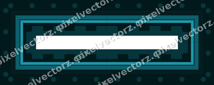 Decorative picture frame border in amber and dark teal with dot row
