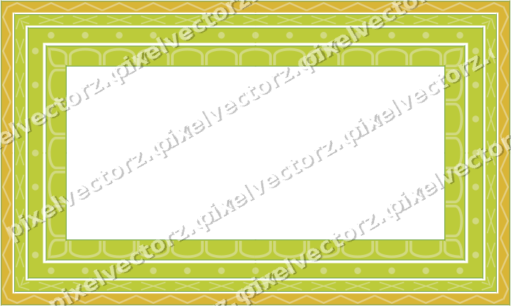 Decorative picture frame border in lime and yellow with zigzag