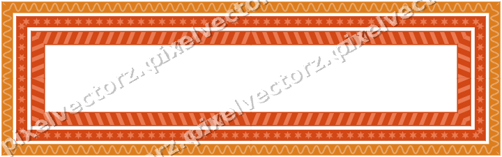 Decorative picture frame border in red and orange with wave band
