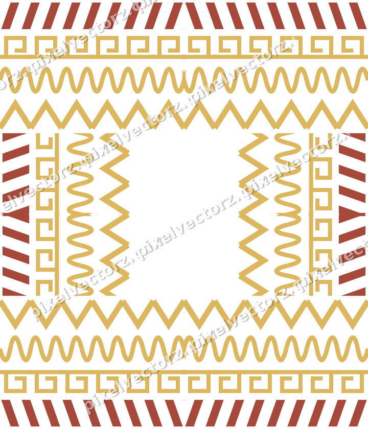 Decorative picture frame border in orange and amber with diagonal band