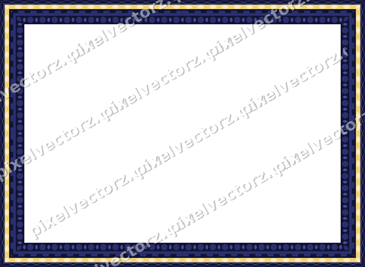 Decorative picture frame border in dark blue and amber with guilloche