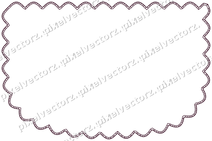 Decorative line art frame in lime and pink with shield