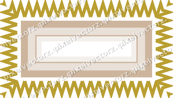 Decorative picture frame border in amber and pale orange with zigzag