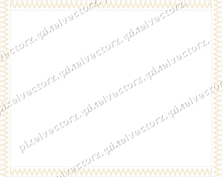 Decorative picture frame border in dark green and amber with zigzag