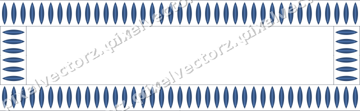 Decorative picture frame border in dark blue with leaf moulding