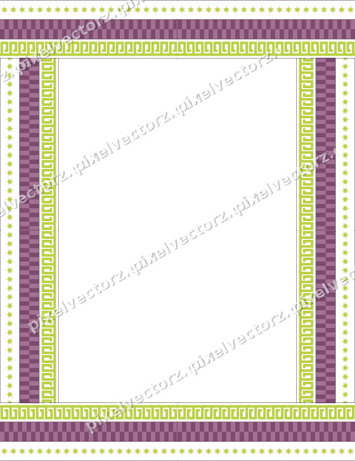 Decorative picture frame border in dark magenta with star band
