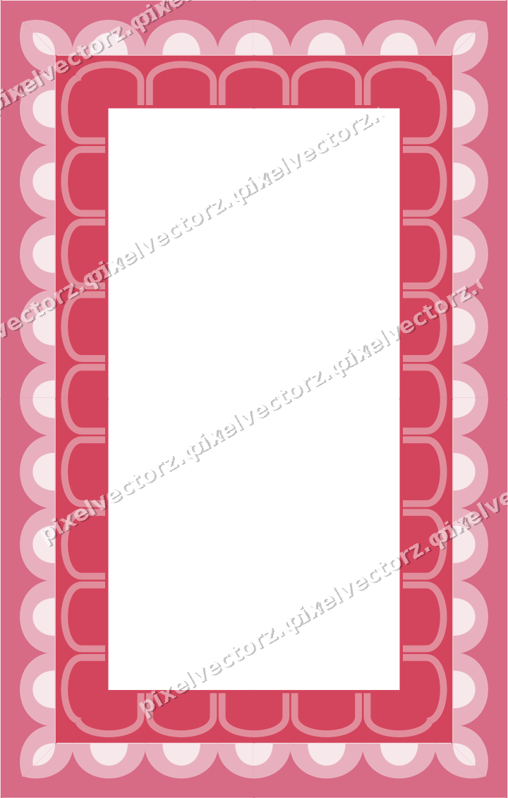 Decorative picture frame border in pale pink with scale band