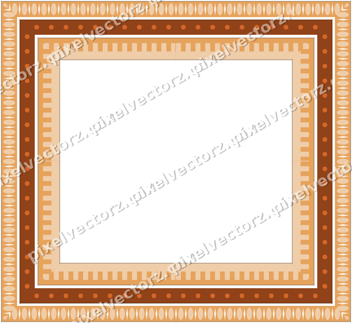Decorative picture frame border in dark blue with egg and dart