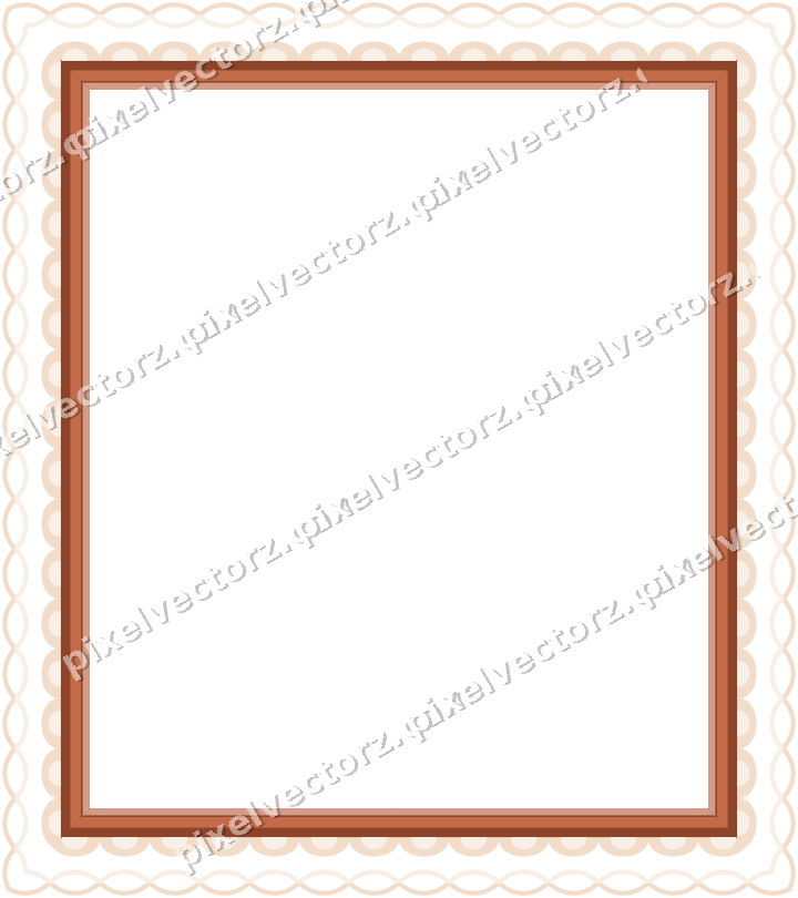 Decorative picture frame border in dark teal with scale band
