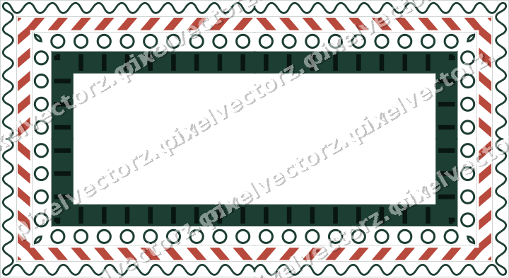 Decorative picture frame border in dark red with wave band