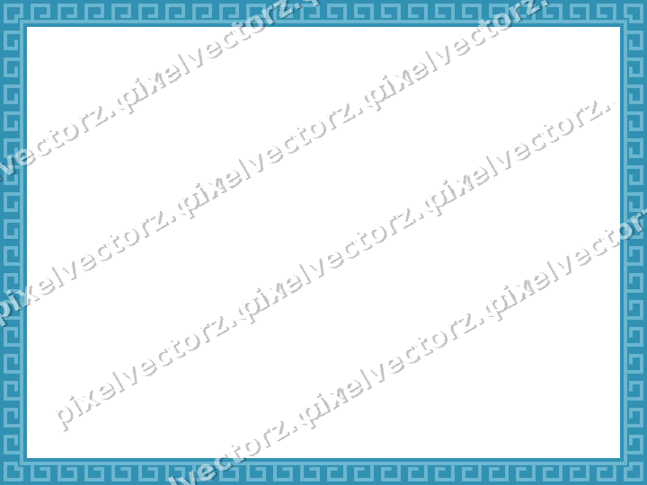 Decorative picture frame border in blue and cyan with greek key