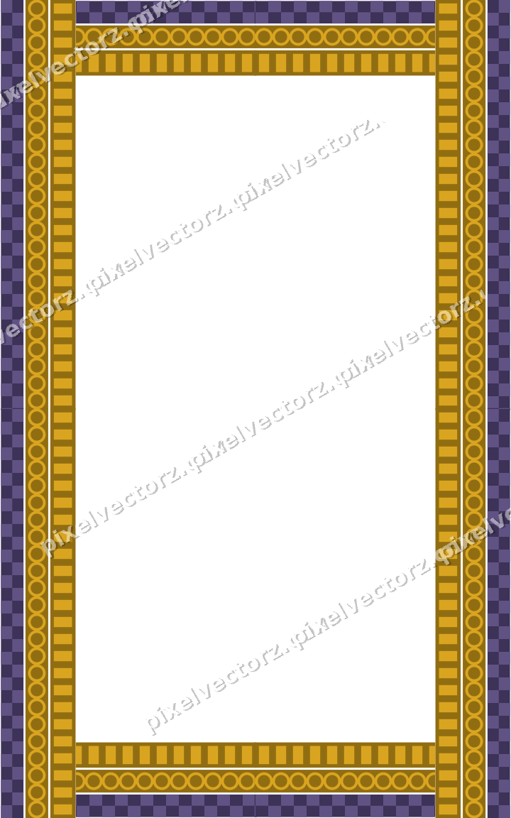 Decorative picture frame border in amber and purple with ring chain