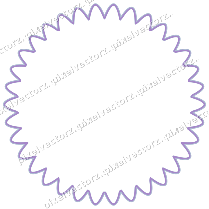 Decorative line art frame in purple and blue with oval