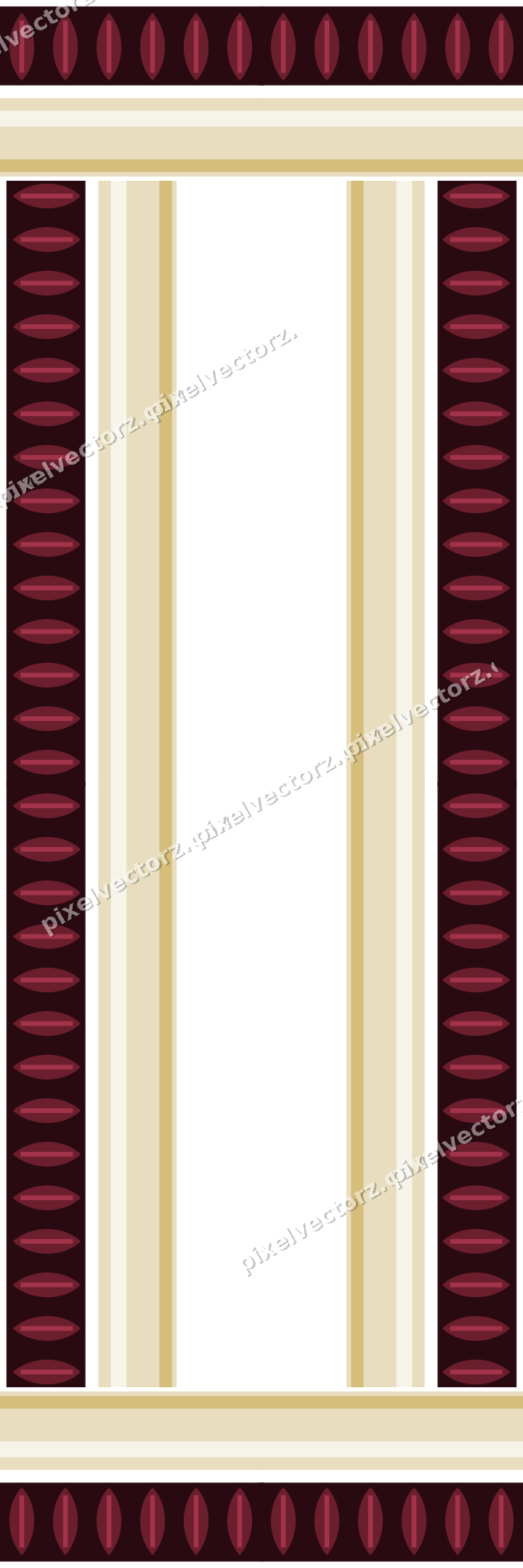 Decorative picture frame border in dark pink with leaf moulding