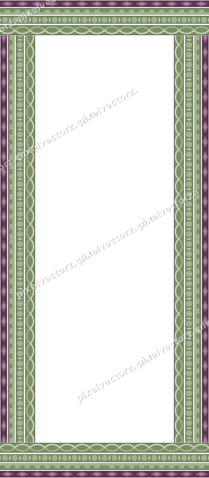 Decorative picture frame border in dark magenta with step band
