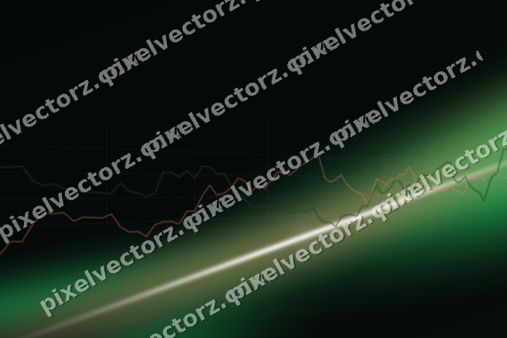 Leuchtender Neon Diagramm Hintergrund in Grün und Rot