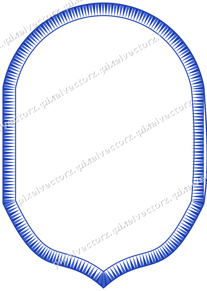 Decorative line art frame in amber and blue with label plaque