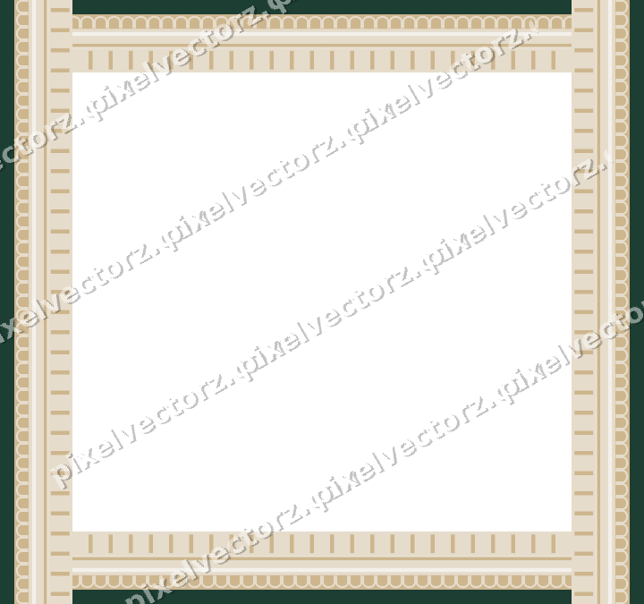 Decorative picture frame border in dark red with arcade frieze